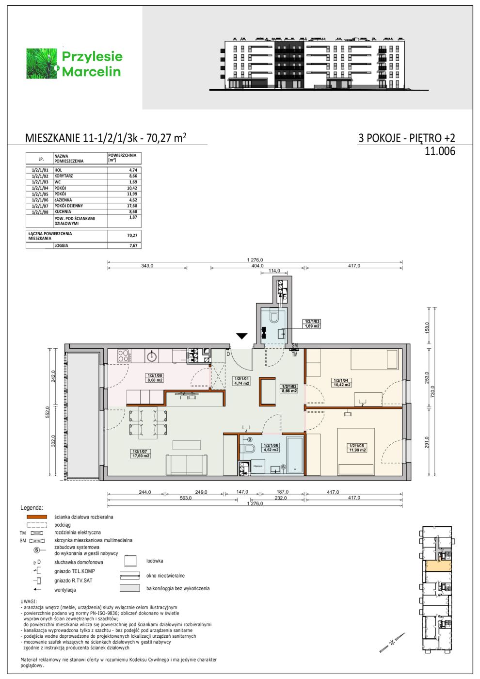 Mieszkanie 11 1/2/1/3k